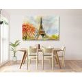 CANVAS PRINT EIFFEL TOWER IN PASTEL COLORS - PICTURES OF CITIES - PICTURES