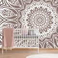 WALLPAPER MANDALA OF HARMONY ON A BROWN BACKGROUND - WALLPAPERS FENG SHUI - WALLPAPERS