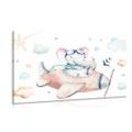 CANVAS PRINT ELEPHANT IN AN AIRPLANE - CHILDRENS PICTURES - PICTURES