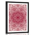 POSTER MIT PASSEPARTOUT ROSA ROSETTE - FENG SHUI - POSTER