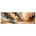 WANDBILD GOLDENER HIMMEL UND WINDIGE LANDSCHAFT - WANDBILDER ABSTRAKTE FORMEN - BILDER