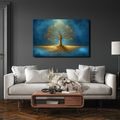 OBRAZ ZLATÝ STROM ŽIVOTA V MODŘI - OBRAZY STROMY ŽIVOTA - OBRAZY