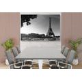 CANVAS PRINT AUTUMN PARIS IN BLACK AND WHITE - BLACK AND WHITE PICTURES - PICTURES