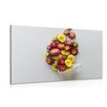 CANVAS PRINT CUP FULL OF FLOWERS - PICTURES FLOWERS - PICTURES