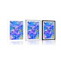 POSTER WITH MOUNT PASTEL ABSTRACT ART - ABSTRACT AND PATTERNED - POSTERS