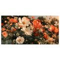 CANVASTAVLA ORANGEVITA BLOMMOR I SKYMNING - BLOMTAVLOR - TAVLOR