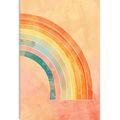 WANDBILD MINIMALISTISCHER REGENBOGEN PEACH FUZZ - WANDBILDER ABSTRAKTE FORMEN - BILDER