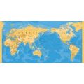 DECORATIVE PINBOARD WORLD MAP IN AN INTERESTING DESIGN - PICTURES ON CORK - PICTURES