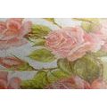 CANVAS PRINT VINTAGE BOUQUET OF ROSES - PICTURES FLOWERS - PICTURES