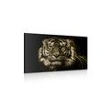 CANVAS PRINT TIGER IN SEPIA DESIGN - BLACK AND WHITE PICTURES - PICTURES