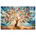 OBRAZ STROM ŽIVOTA V BAREVNÉ VITRÁŽI - OBRAZY - TOTÁLNÍ VÝPRODEJ 🔥