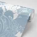 SELF ADHESIVE WALLPAPER FINE MONSTERA FLOWERS - SELF-ADHESIVE WALLPAPERS - WALLPAPERS