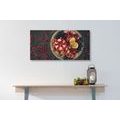 CANVAS PRINT MIX WITH POMEGRANATE - PICTURES OF FOOD AND DRINKS - PICTURES