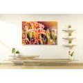 CANVAS PRINT BEAUTIFUL BLOOMING FLOWERS IN THE GARDEN - PICTURES FLOWERS - PICTURES