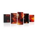 5-PIECE CANVAS PRINT MYSTERIOUS WOLF - PICTURES OF ANIMALS{% if product.category.pathNames[0] != product.category.name %} - PICTURES{% endif %}
