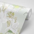 SELF ADHESIVE WALLPAPER SKETCHED LILY - SELF-ADHESIVE WALLPAPERS - WALLPAPERS