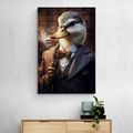 CANVAS PRINT ANIMAL GANGSTER DUCK - PICTURES OF ANIMAL GANGSTERS - PICTURES