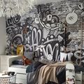 WALLPAPER GRAY STREET ART GRAFFITI - WALLPAPERS STREET ART - WALLPAPERS