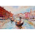 CANVAS PRINT VENETIAN GONDOLA - PICTURES OF CITIES - PICTURES