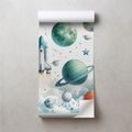 SAMOLEPÍCÍ TAPETA DĚTSKÝ VESMÍRNÝ SVĚT S RAKETAMI - ΠΑΙΔΙΚΉ ΤΑΠΕΤΣΑΡΊΑ - ΤΑΠΕΤΣΑΡΊΕΣ