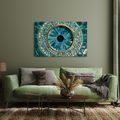 TABLEAU SUR TOILE – ŒIL TURQUOISE EN MOSAÏQUE - TABLEAUX PAR THÈME - TABLEAUX