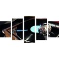 5-DÍLNÝ OBRAZ GRAMOFON S VINYLOVOU DESKOU - 5-DÍLNÉ OBRAZY - TOTÁLNÍ VÝPRODEJ 🔥
