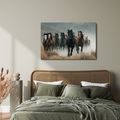 OBRAZ DIVOCÍ KONĚ V MLZE - OBRAZY KONĚ - OBRAZY