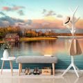 WALL MURAL SUNSET OVER THE LAKE - WALLPAPERS NATURE - WALLPAPERS