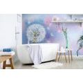 SELF ADHESIVE WALLPAPER BLUE DANDELION WITH AN ABSTRACT BACKGROUND - SELF-ADHESIVE WALLPAPERS - WALLPAPERS