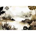 CANVAS PRINT LAKE IN THE JUNGLE - PICTURES LAKES - PICTURES