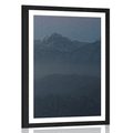 POSTER WITH MOUNT FULL MOON OVER THE MOUNTAINS - NATURE - POSTERS