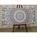 WANDBILD MANDALA DER HARMONIE AUF BRAUNEM HINTERGRUND - BILDER MIT FENG SHUI-MOTIVEN - BILDER