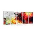 5-PIECE CANVAS PRINT MODERN MEDIA PAINTING - ABSTRACT PICTURES{% if product.category.pathNames[0] != product.category.name %} - PICTURES{% endif %}