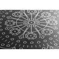 CANVAS PRINT HAND DRAWN MANDALA IN BLACK AND WHITE - BLACK AND WHITE PICTURES - PICTURES