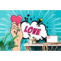 SELF ADHESIVE WALLPAPER WITH POP ART DESIGN - LOVE - SELF-ADHESIVE WALLPAPERS - WALLPAPERS