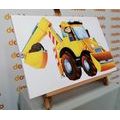 CANVAS PRINT CHILDREN'S EXCAVATOR - CHILDRENS PICTURES - PICTURES