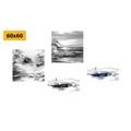 CANVAS PRINT SET SEA IN THE IMITATION OF AN OIL PAINTING - SET OF PICTURES - PICTURES