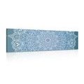 CANVAS PRINT MEDITATIONAL MANDALA ON A BLUE BACKGROUND - PICTURES FENG SHUI - PICTURES