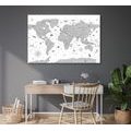 DECORATIVE PINBOARD BLACK AND WHITE MAP - PICTURES ON CORK - PICTURES