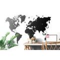 SELF ADHESIVE WALLPAPER MAP IN BLACK AND WHITE - BLACK AND WHITE MAPS - WALLPAPERS