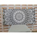 CANVAS PRINT MANDALA OF HARMONY IN BLACK AND WHITE - BLACK AND WHITE PICTURES - PICTURES