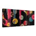 5-DÍLNÝ OBRAZ RETRO VINYLOVÉ DESKY - HUDEBNÍ OBRAZY - PICTURES