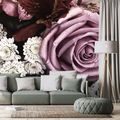 SELF ADHESIVE WALL MURAL BOUQUET OF ROSES IN RETRO STYLE - SELF-ADHESIVE WALLPAPERS - WALLPAPERS