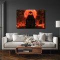 WANDBILD KÜRBISWÄCHTER DER FRIEDHOFSNACHT - HALLOWEEN- UND HORROR-BILDER - BILDER