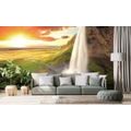 SELF ADHESIVE WALL MURAL MAJESTIC WATERFALL IN ICELAND - SELF-ADHESIVE WALLPAPERS - WALLPAPERS