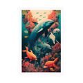 POSTER SURREALISTISCHE DELPHINE - UNTERWASSERWELT - POSTER