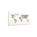 CANVAS PRINT POLYGONAL WORLD MAP - PICTURES OF MAPS - PICTURES