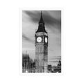 POSTER BIG BEN IN LONDON IN SCHWARZ-WEISS - SCHWARZ-WEISS - POSTER