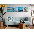 CANVAS PRINT SET SEASIDE LANDSCAPE - SET OF PICTURES - PICTURES