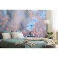 SELF ADHESIVE WALL MURAL BLUE FLOWERS ON A VINTAGE BACKGROUND - SELF-ADHESIVE WALLPAPERS - WALLPAPERS